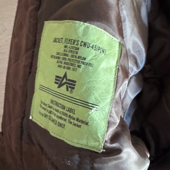 Breitling Leather with Brown Satin Bomber Jacket Medium - Picture 7 of 7